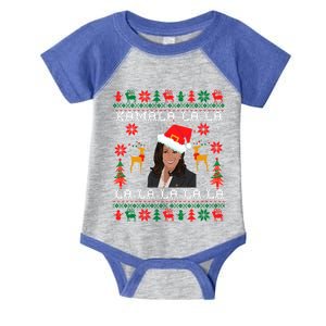 Kamala Harris Ugly Christmas Merry Xmas Comma La Cool Gift Infant Baby Jersey Bodysuit