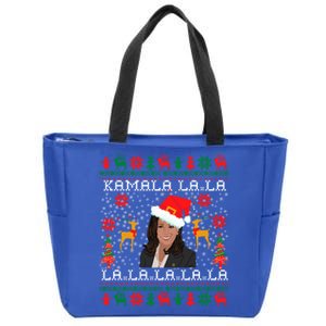 Kamala Harris Ugly Christmas Merry Xmas Comma La Cool Gift Zip Tote Bag