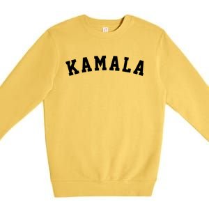 Kamala Harris Varsity Funny Gift Premium Crewneck Sweatshirt