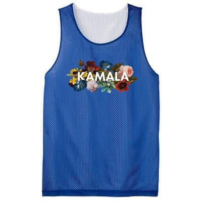 Kamala Harris Vintage Floral Feminine First Female President Meaningful Gift Mesh Reversible Basketball Jersey Tank