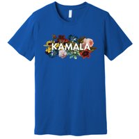 Kamala Harris Vintage Floral Feminine First Female President Meaningful Gift Premium T-Shirt