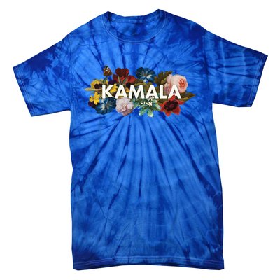 Kamala Harris Vintage Floral Feminine First Female President Meaningful Gift Tie-Dye T-Shirt