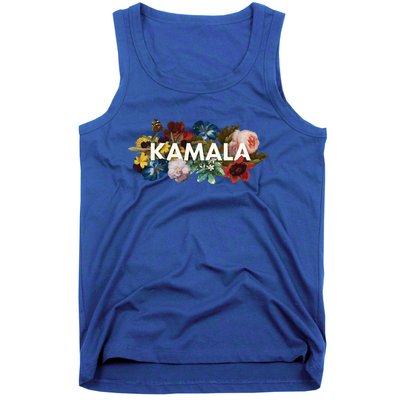 Kamala Harris Vintage Floral Feminine First Female President Meaningful Gift Tank Top