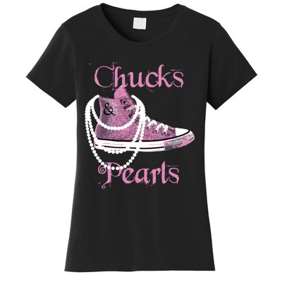 Kamala Harris Vice President Chucks And Pearls Women's T-Shirt