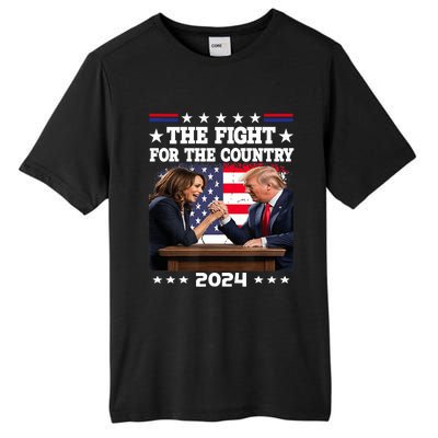 Kamala Harris Vs Trump The Fight For The Country 2024 Tall Fusion ChromaSoft Performance T-Shirt