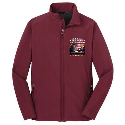 Kamala Harris Vs Trump The Fight For The Country 2024 Core Soft Shell Jacket