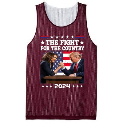 Kamala Harris Vs Trump The Fight For The Country 2024 Mesh Reversible Basketball Jersey Tank