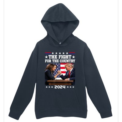 Kamala Harris Vs Trump The Fight For The Country 2024 Urban Pullover Hoodie