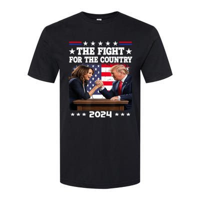 Kamala Harris Vs Trump The Fight For The Country 2024 Softstyle CVC T-Shirt