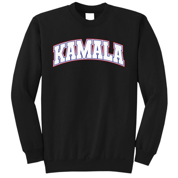 Kamala Harris Varsity Style Arch Lettering Tall Sweatshirt