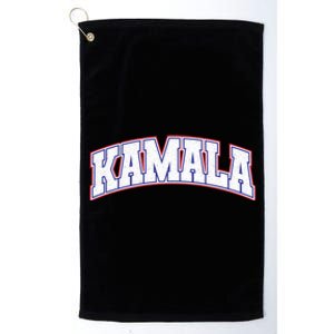 Kamala Harris Varsity Style Arch Lettering Platinum Collection Golf Towel