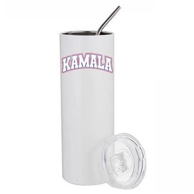 Kamala Harris Varsity Style Arch Lettering Stainless Steel Tumbler