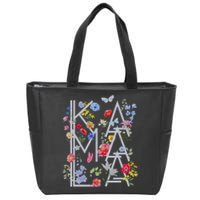 Kamala Harris Vintage Floral Feminine First Female President Zip Tote Bag