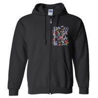 Kamala Harris Vintage Floral Feminine First Female President Full Zip Hoodie