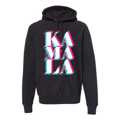 Kamala Harris Vintage Style Abstract Design Premium Hoodie