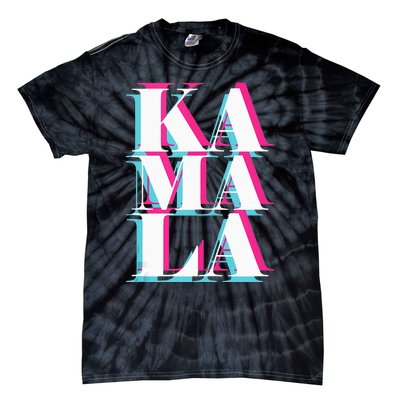 Kamala Harris Vintage Style Abstract Design Tie-Dye T-Shirt