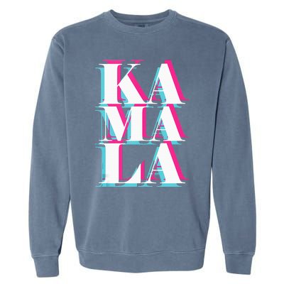 Kamala Harris Vintage Style Abstract Design Garment-Dyed Sweatshirt