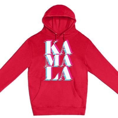 Kamala Harris Vintage Style Abstract Design Premium Pullover Hoodie