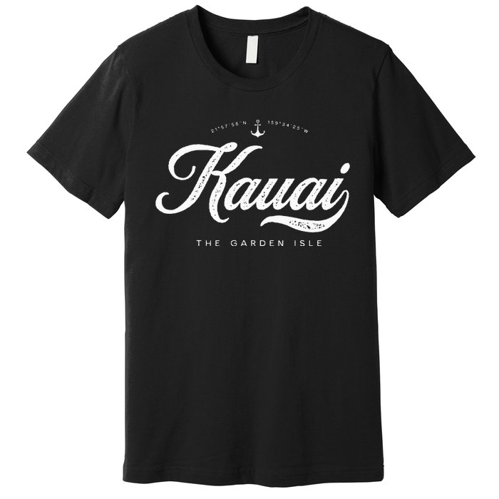 Kauai Hawaii Vintage Retro Premium T-Shirt