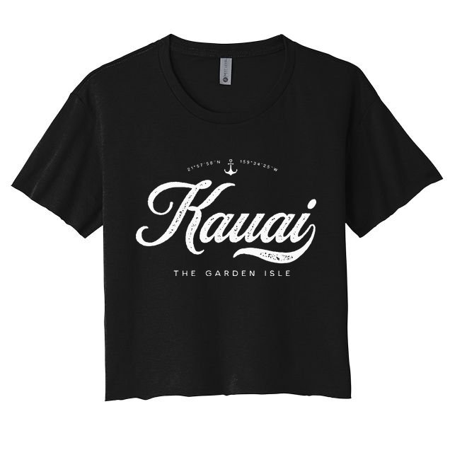 Kauai Hawaii Vintage Retro Crop Top