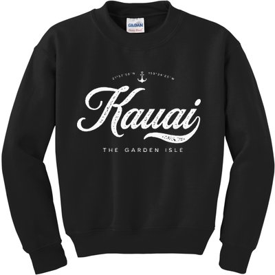Kauai Hawaii Vintage Retro Kids Sweatshirt