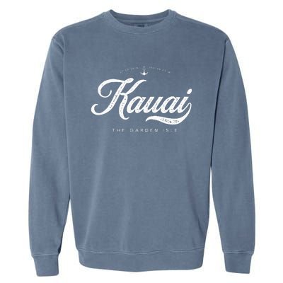 Kauai Hawaii Vintage Retro Garment-Dyed Sweatshirt