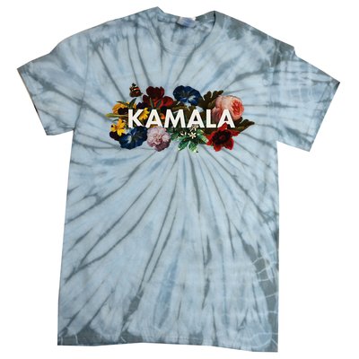 Kamala Harris Vintage Floral Feminine First Female President Tie-Dye T-Shirt