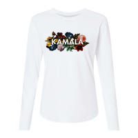 Kamala Harris Vintage Floral Feminine First Female President Womens Cotton Relaxed Long Sleeve T-Shirt