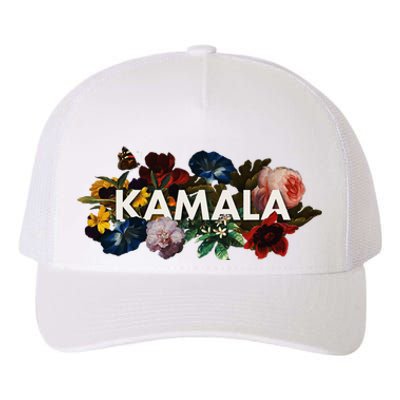 Kamala Harris Vintage Floral Feminine First Female President Yupoong Adult 5-Panel Trucker Hat