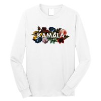 Kamala Harris Vintage Floral Feminine First Female President Long Sleeve Shirt