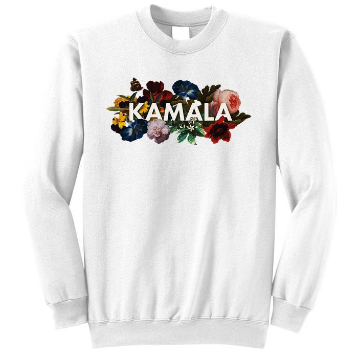 Kamala Harris Vintage Floral Feminine First Female President Sweatshirt