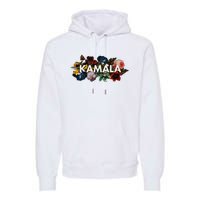 Kamala Harris Vintage Floral Feminine First Female President Premium Hoodie