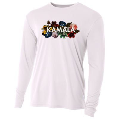 Kamala Harris Vintage Floral Feminine First Female President Cooling Performance Long Sleeve Crew