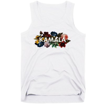 Kamala Harris Vintage Floral Feminine First Female President Tank Top