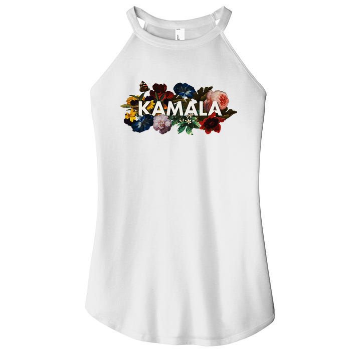 Kamala Harris Vintage Floral Feminine First Female President Women's Perfect Tri Rocker Tank