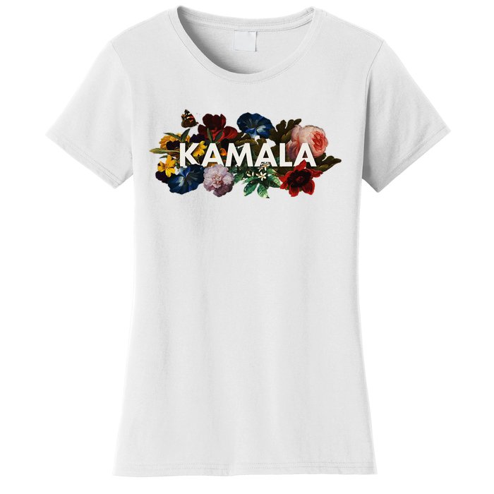 Kamala Harris Vintage Floral Feminine First Female President Women's T-Shirt