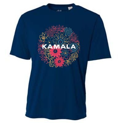 Kamala Harris Vintage Floral Feminine First Female President Cooling Performance Crew T-Shirt