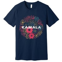 Kamala Harris Vintage Floral Feminine First Female President Premium T-Shirt