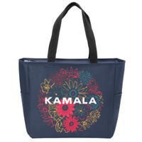 Kamala Harris Vintage Floral Feminine First Female President Zip Tote Bag