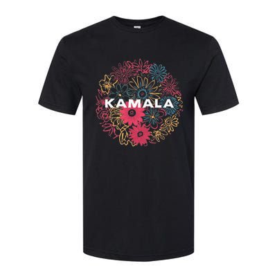 Kamala Harris Vintage Floral Feminine First Female President Softstyle® CVC T-Shirt