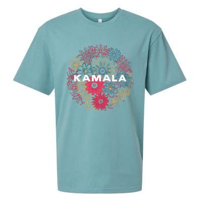 Kamala Harris Vintage Floral Feminine First Female President Sueded Cloud Jersey T-Shirt