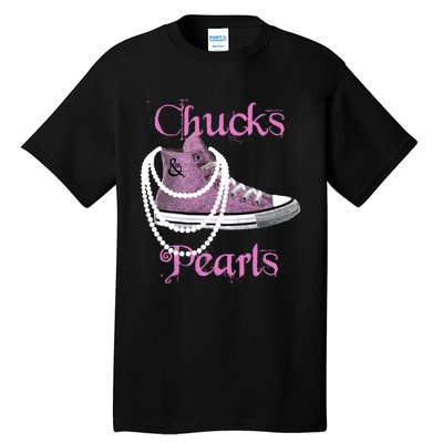 Kamala Harris Vice President Chucks And Pearls Tall T-Shirt