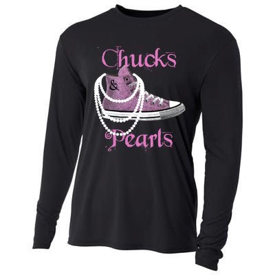 Kamala Harris Vice President Chucks And Pearls Cooling Performance Long Sleeve Crew