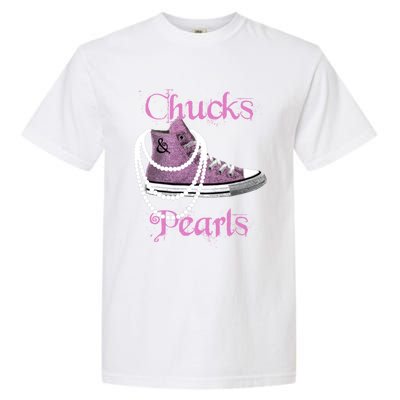 Kamala Harris Vice President Chucks And Pearls Garment-Dyed Heavyweight T-Shirt