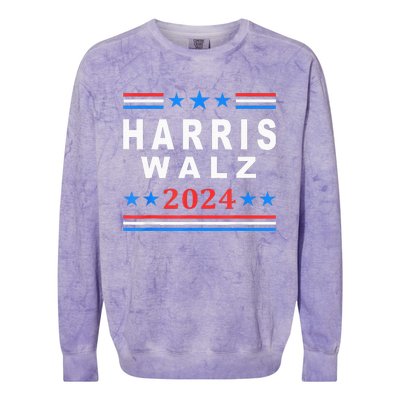 Kamala Harris Vs Tim Walz Election 2024 Colorblast Crewneck Sweatshirt