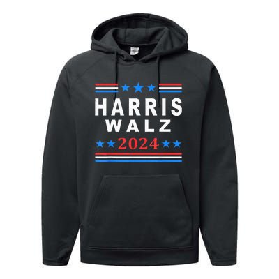 Kamala Harris Vs Tim Walz Election 2024 Performance Fleece Hoodie