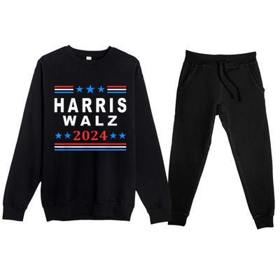 Kamala Harris Vs Tim Walz Election 2024 Premium Crewneck Sweatsuit Set