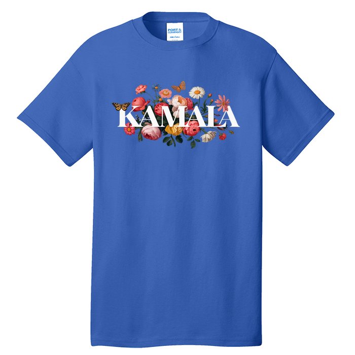 Kamala Harris Vintage Floral Feminine Leadership Tall T-Shirt