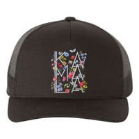 Kamala Harris Vintage Floral Feminine First Female President Yupoong Adult 5-Panel Trucker Hat