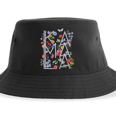 Kamala Harris Vintage Floral Feminine First Female President Sustainable Bucket Hat